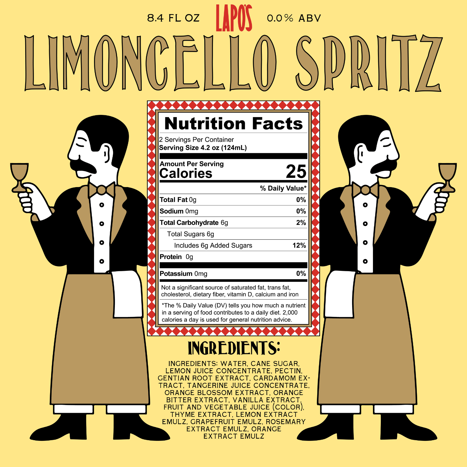 リヒラン　レモンボトル×３本 Lapo's Non-Alcoholic Limoncello Spritz – Lapo's